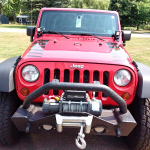 red jeep, windshield